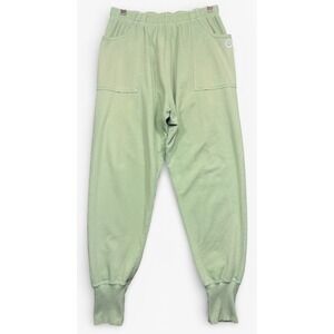 Big Bud Press Sweatpants Womens L Green Drawstring High Rise Jogger Cotton READ
